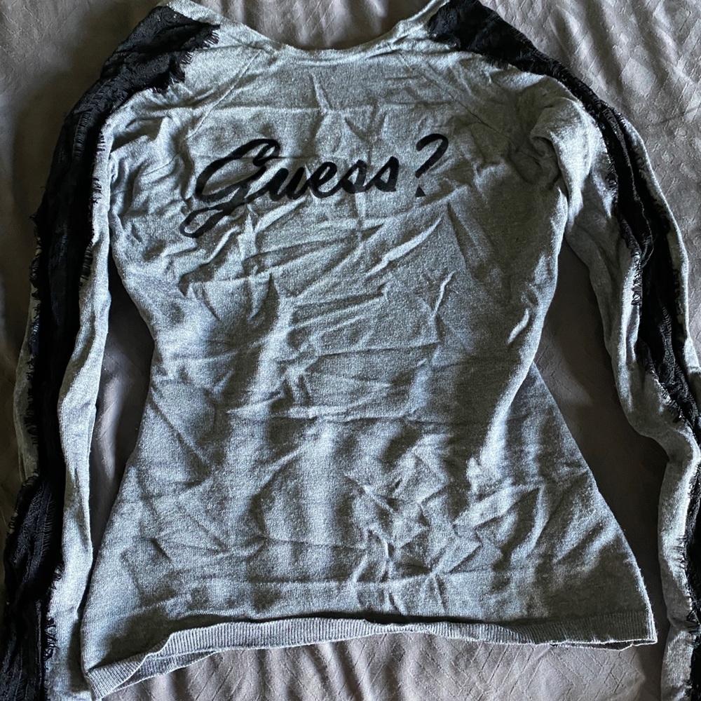Guess long sleeve shirt with lace detail